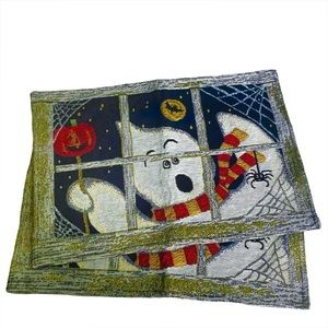 Set of 2 Tapestry Spooky Halloween Placemats